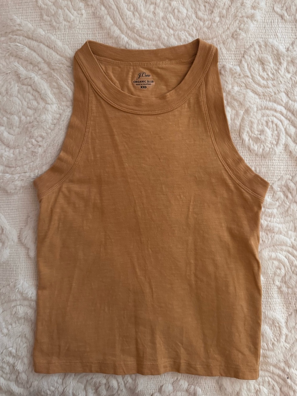 J. Crew Woman Caramel Tank Top - Organic Slub Cotton